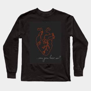 Aesthetic heart heartbeat dark academia strings of fate Long Sleeve T-Shirt